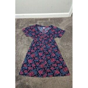 Lily Pulitzer Mini V-Neck Short Sleeved Fish Coral Size S 100% Cotton